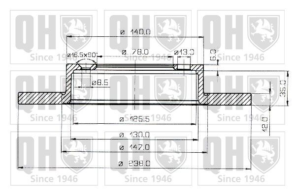 QUINTON HAZELL Тормозной диск BDC3246